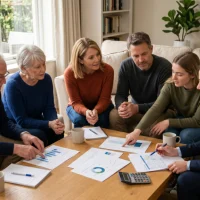 multi-generational-family-planning-session-with-financial-advisor-at-home